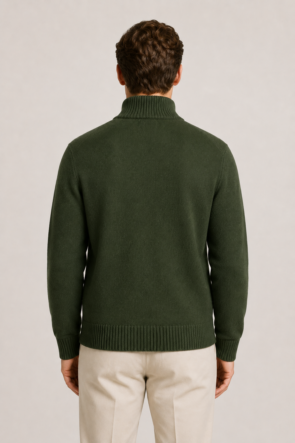 Knit Button Cardigan Forest