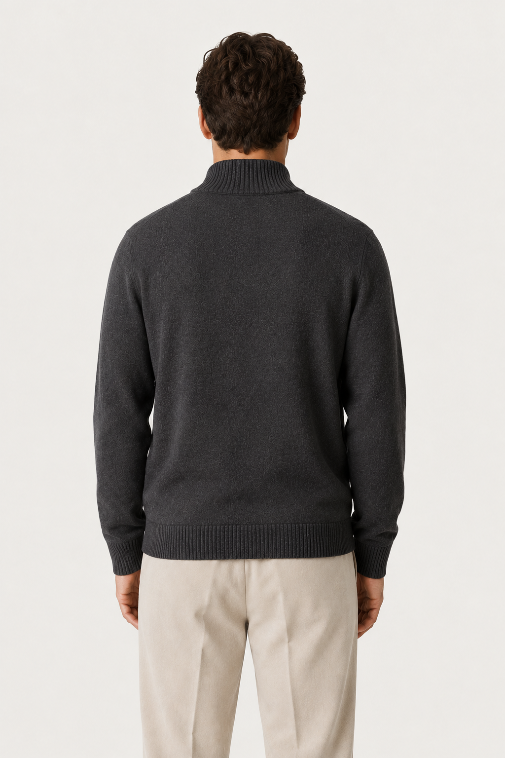 Knit Button Cardigan Dark Gray