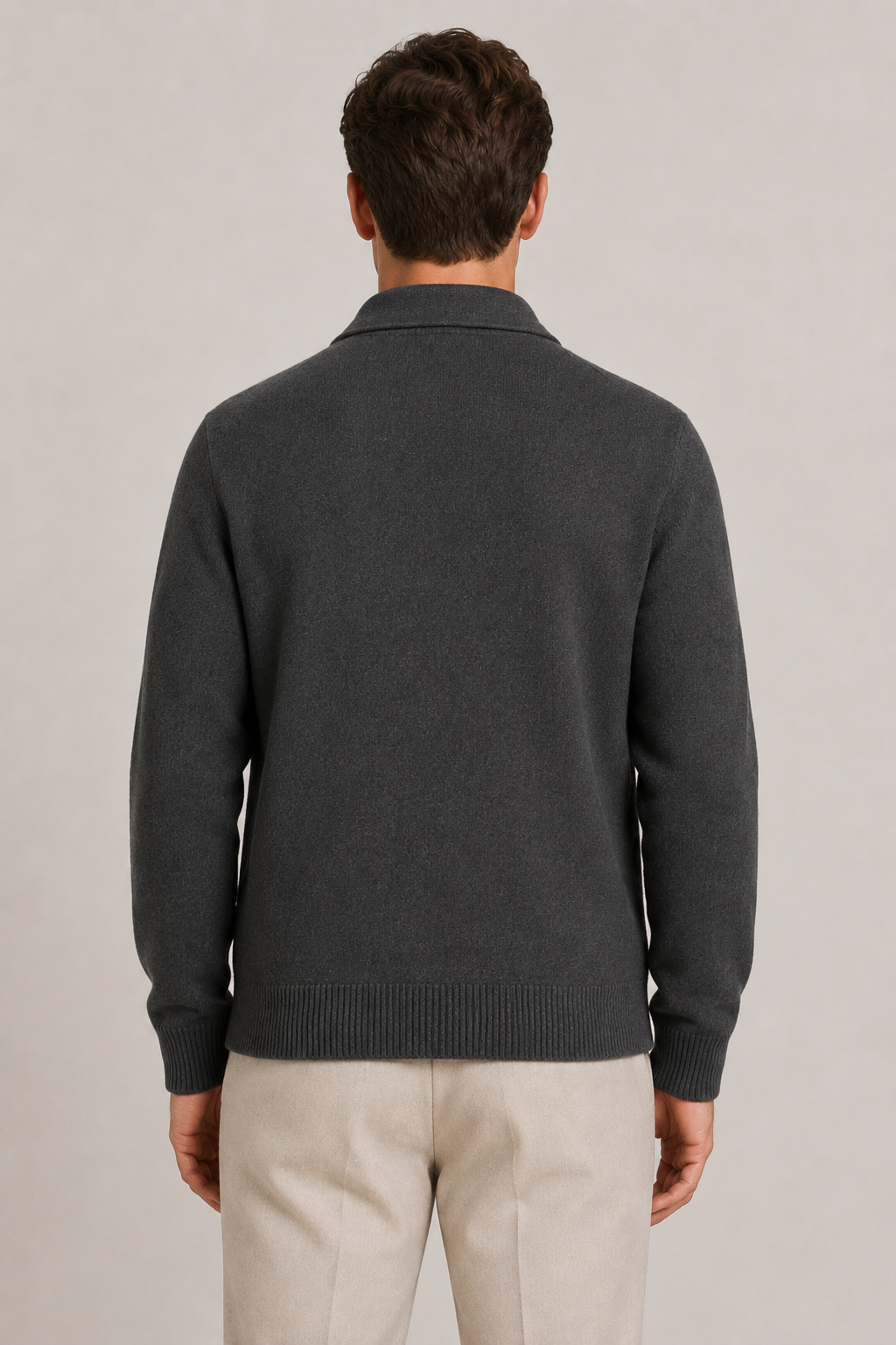Valmont Button Knit Dark Gray