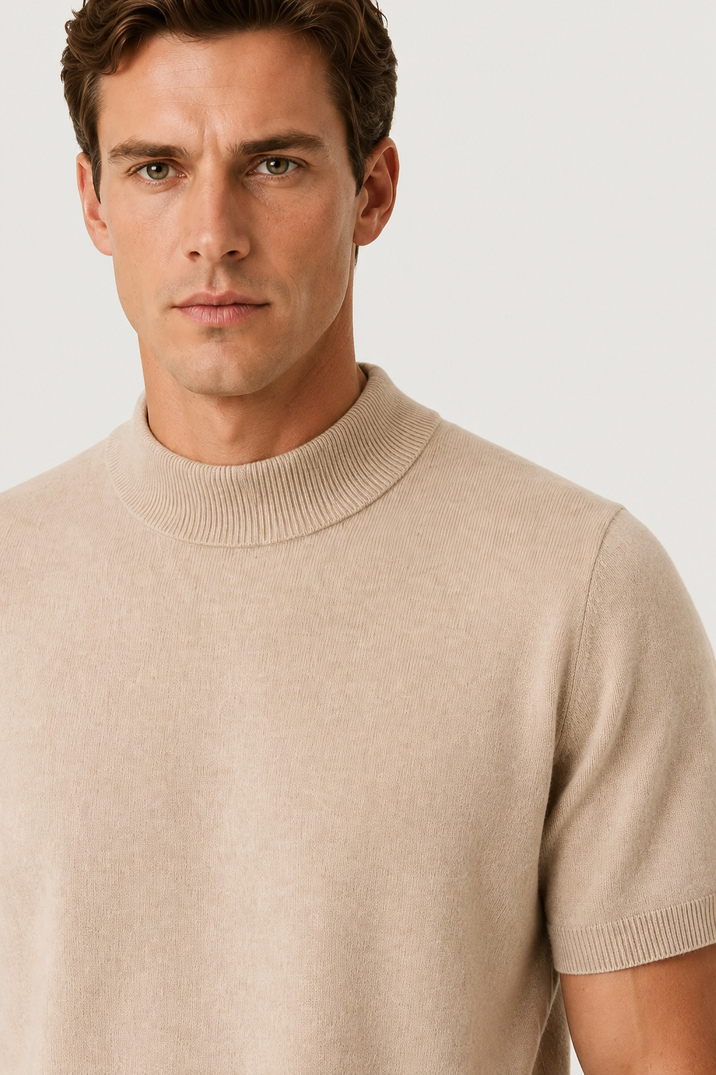 Azure Knit Tee Beige