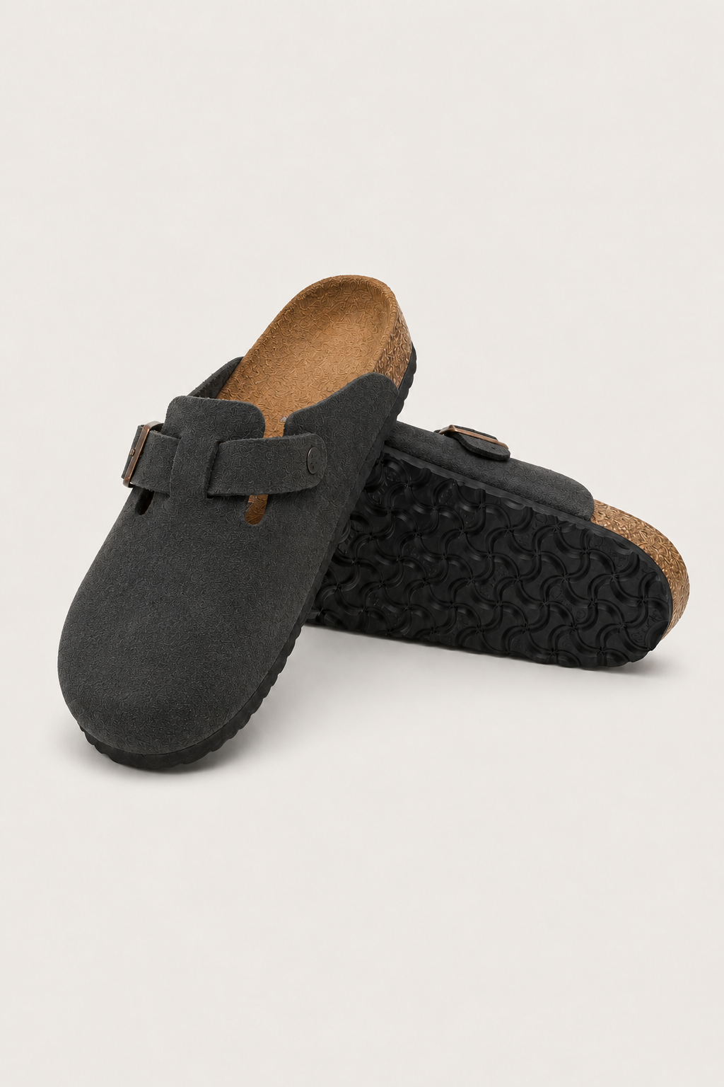 Montreux Suede Clog Dark Grey