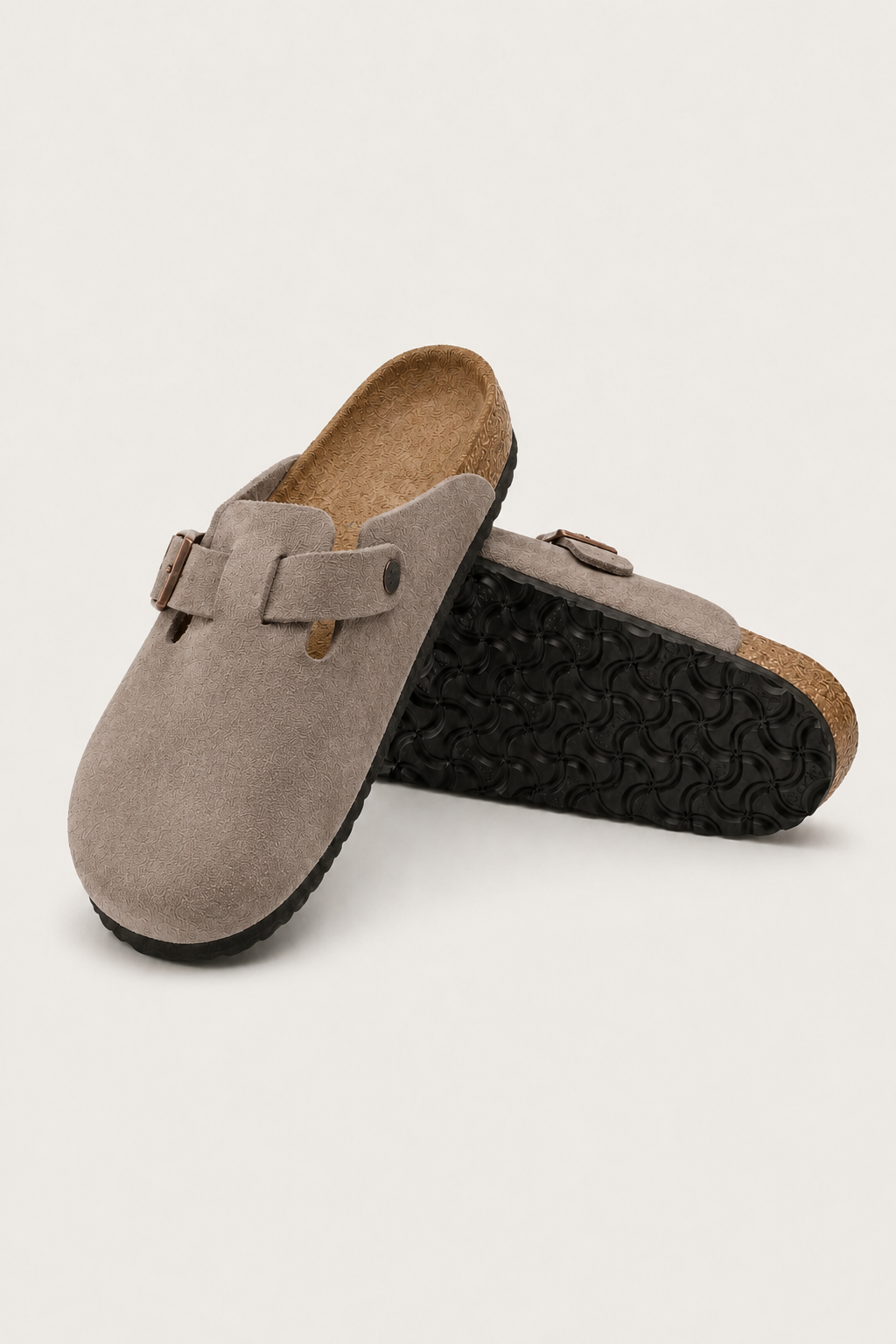 Montreux Suede Clog Taupe