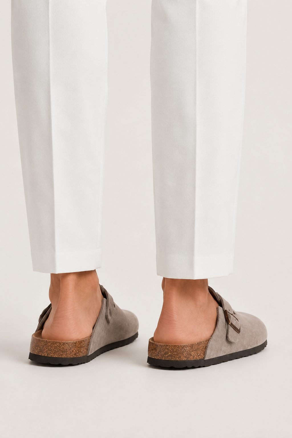 Montreux Suede Clog Taupe