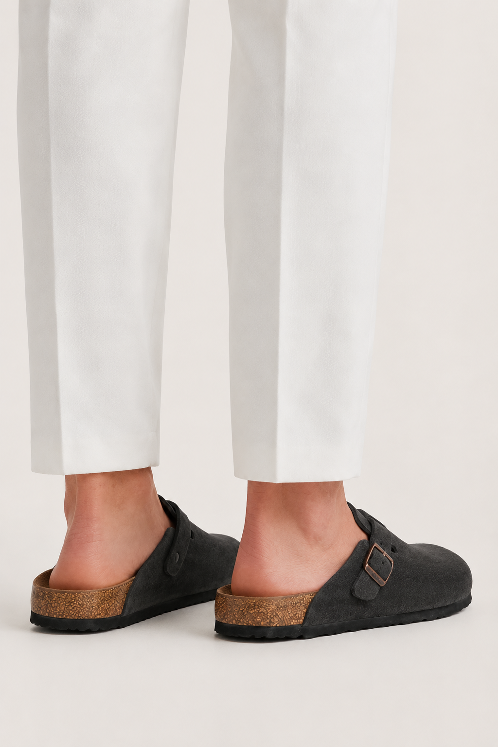 Montreux Suede Clog Dark Grey