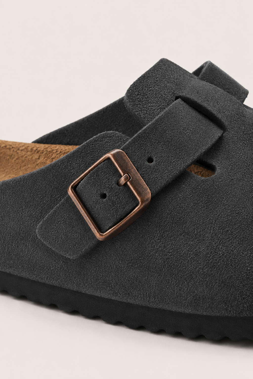 Montreux Suede Clog Dark Grey