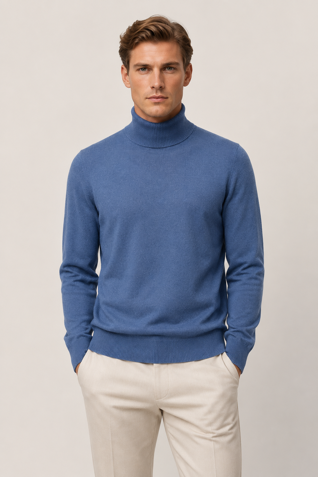 Intemporel Turtleneck Demin Blue