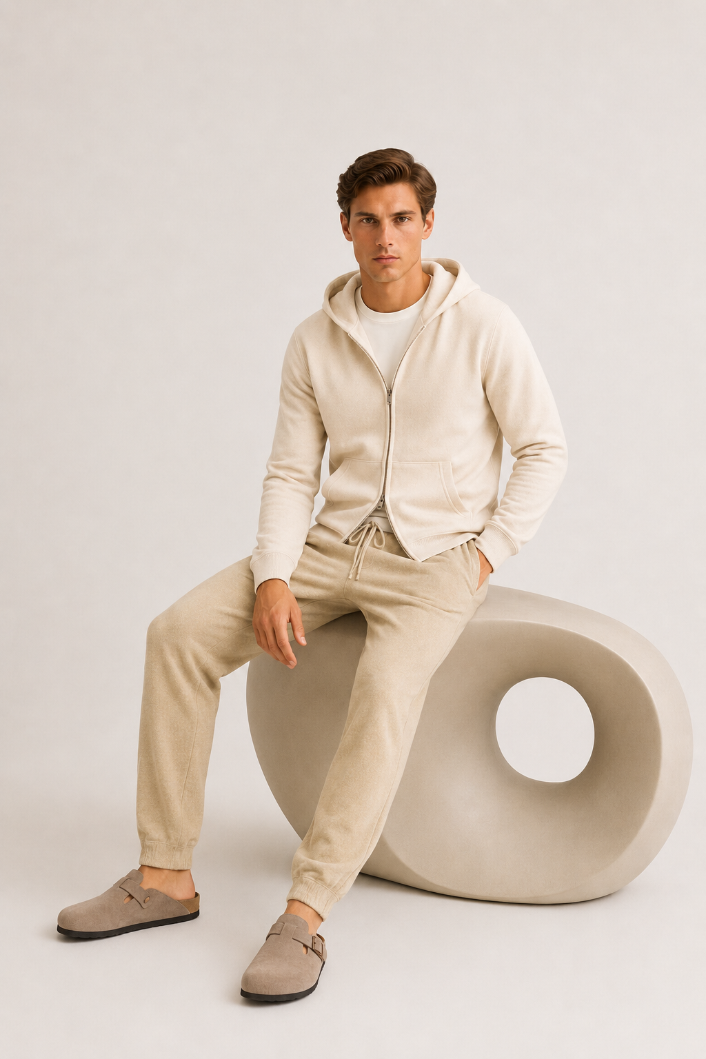 Salerno Cashmere Jogger Sand