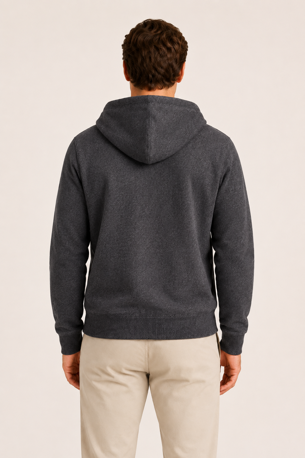 Reversible Hooded Zip Knit Gray & Black