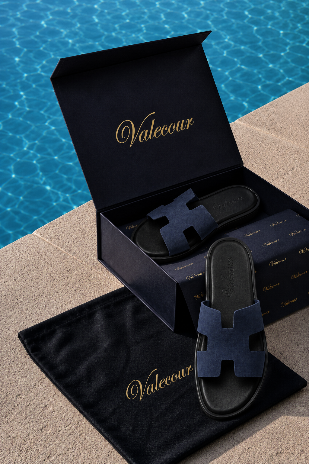 Valero Suede Sandal Navy