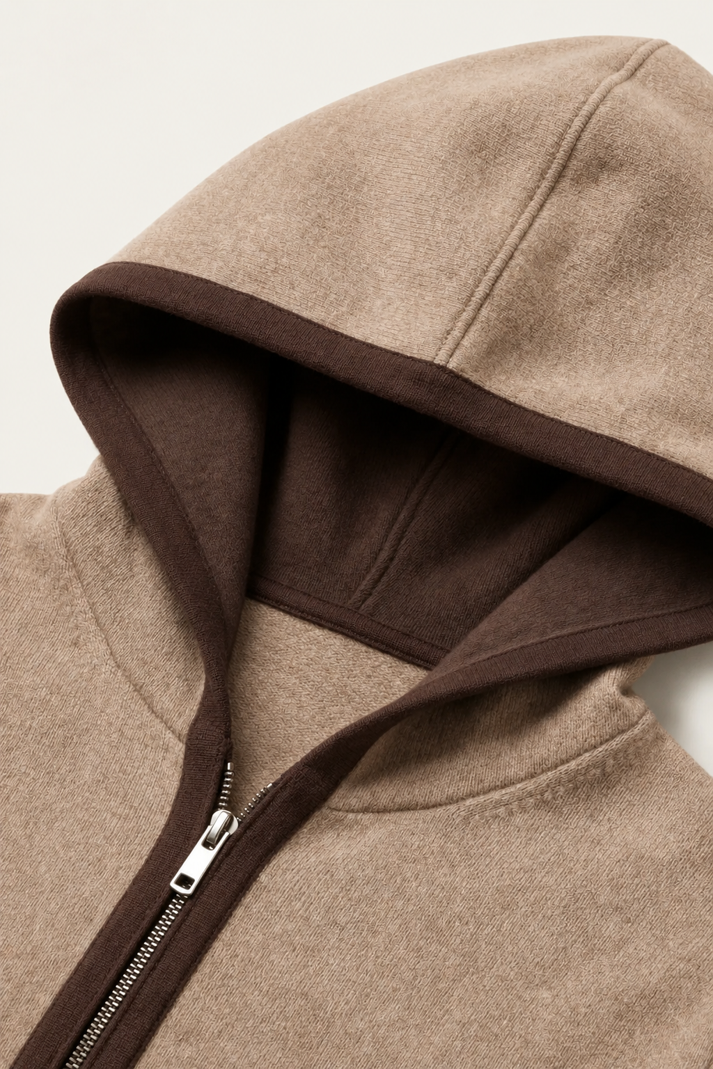 Hooded Cardigan Brown / Dark Brown