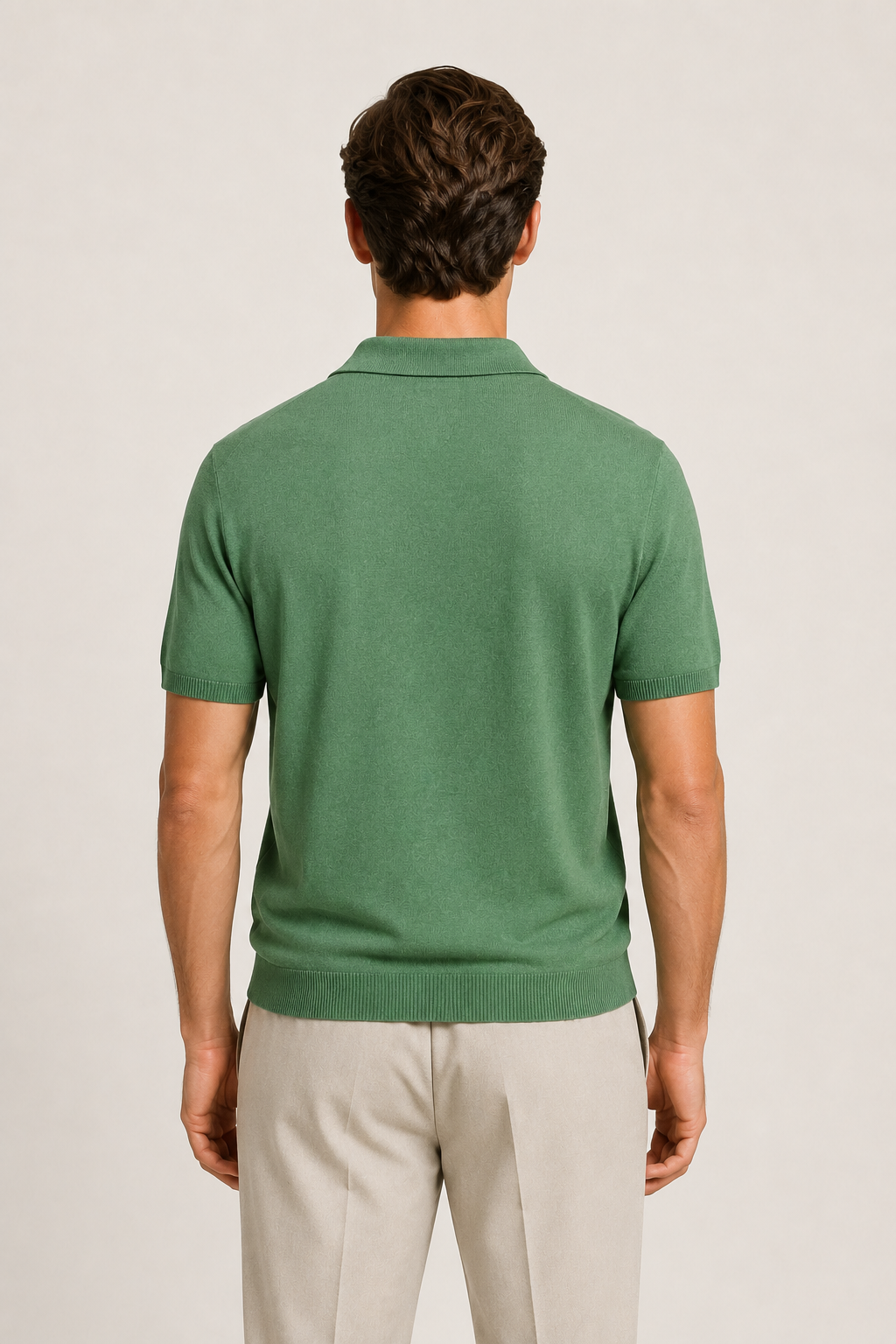 Classic Buttonless Polo – Green