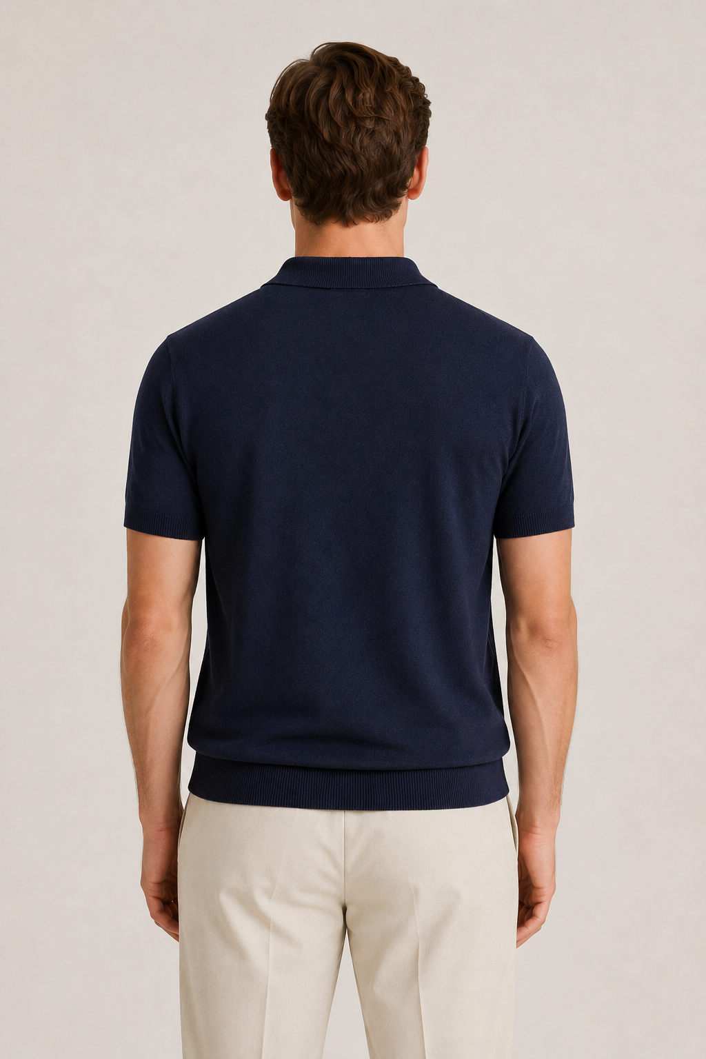 Classic Buttonless Polo – Navy