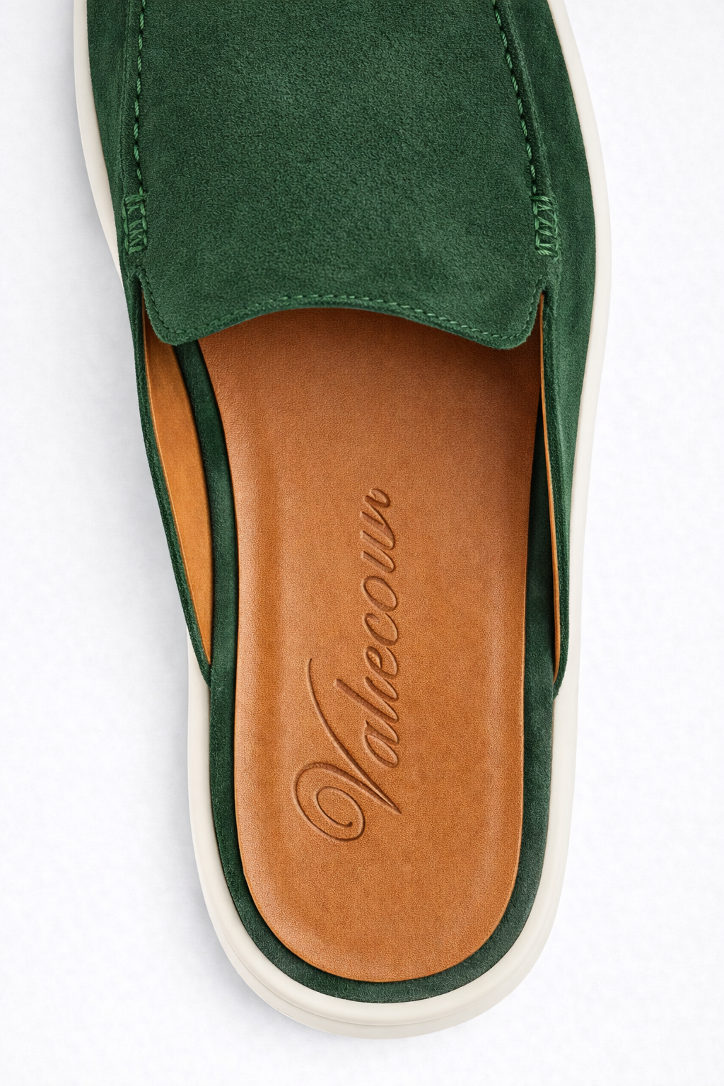 Ancestral Suede Mule Forest Green