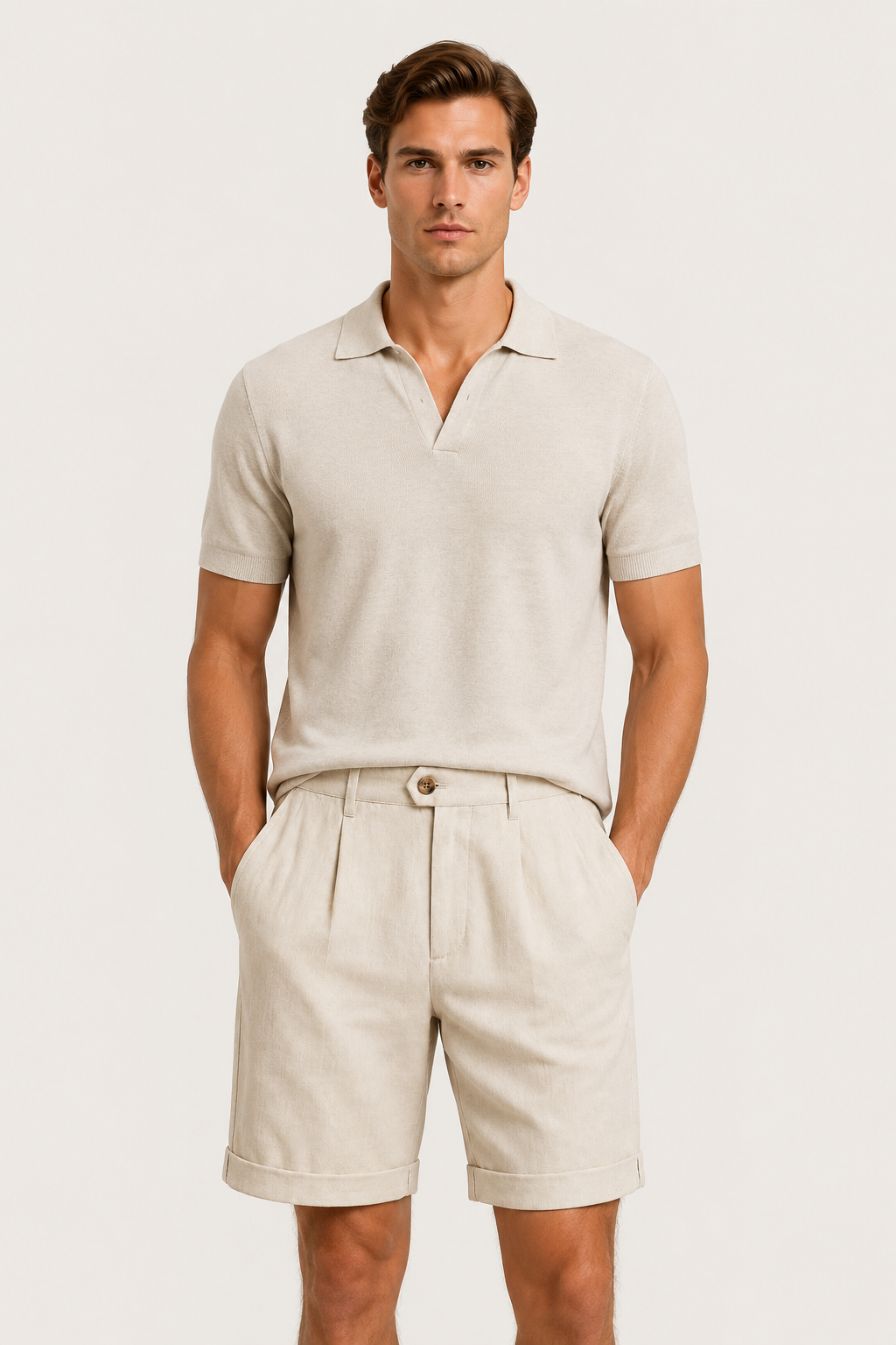 Caspian Cotton Short Ivory