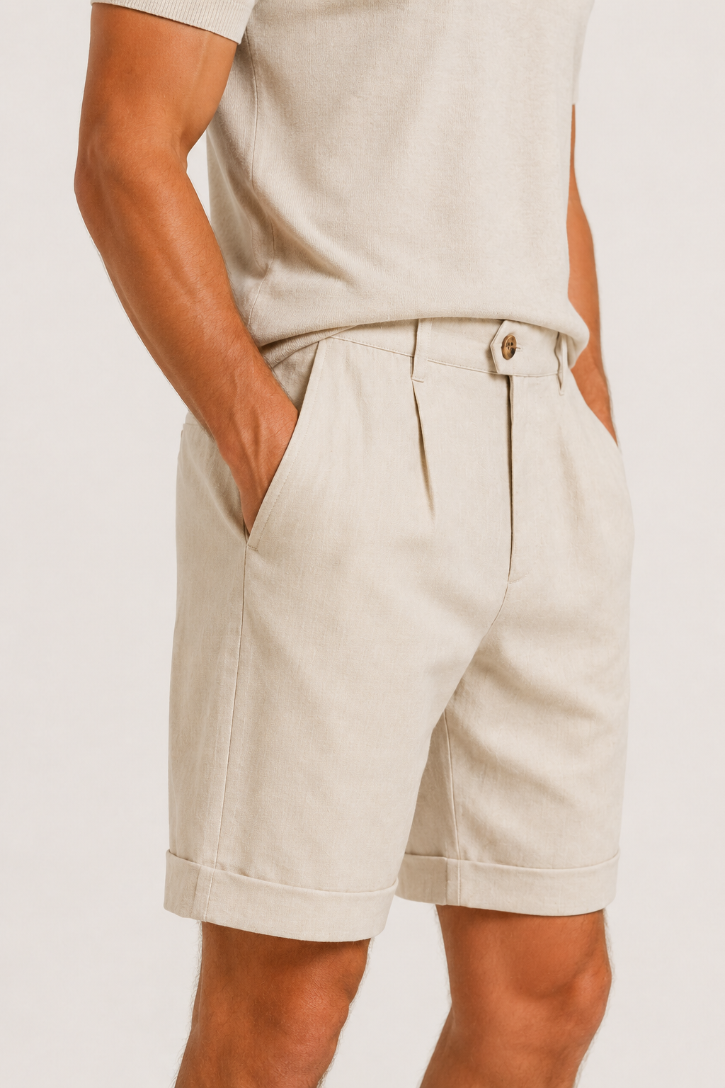 Caspian Cotton Short Ivory