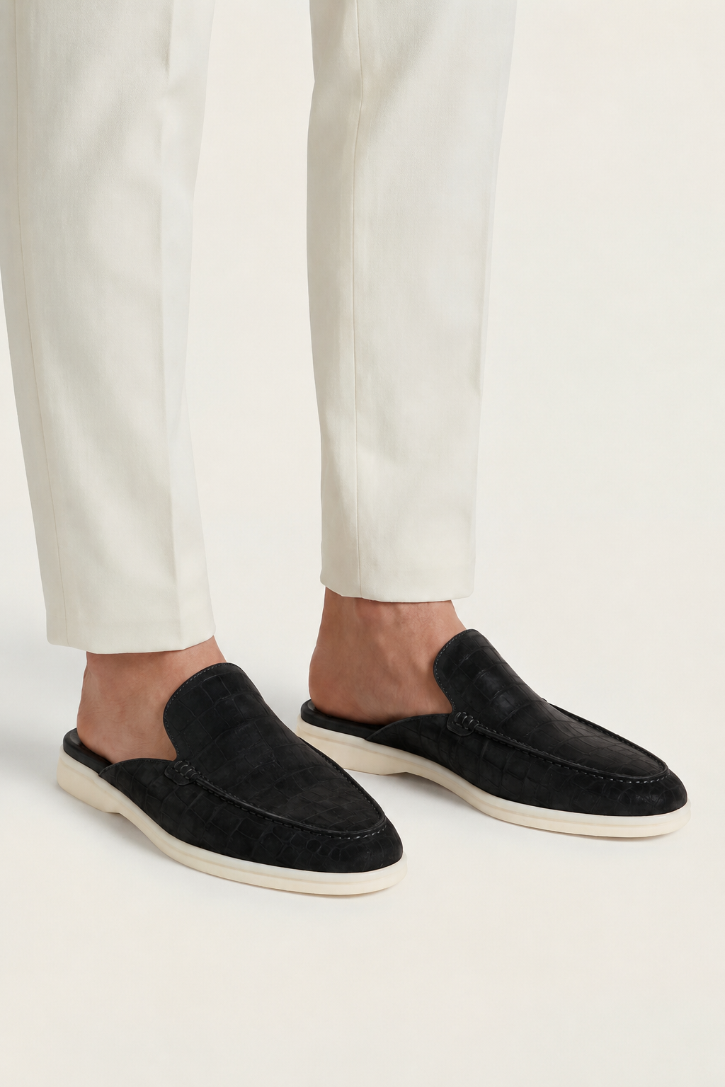 Croco Mule Yacht Black