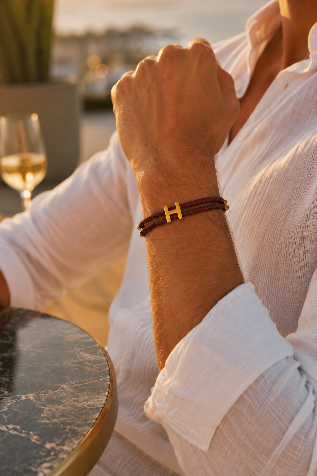 Valecour Bracelet Burgundy/Gold