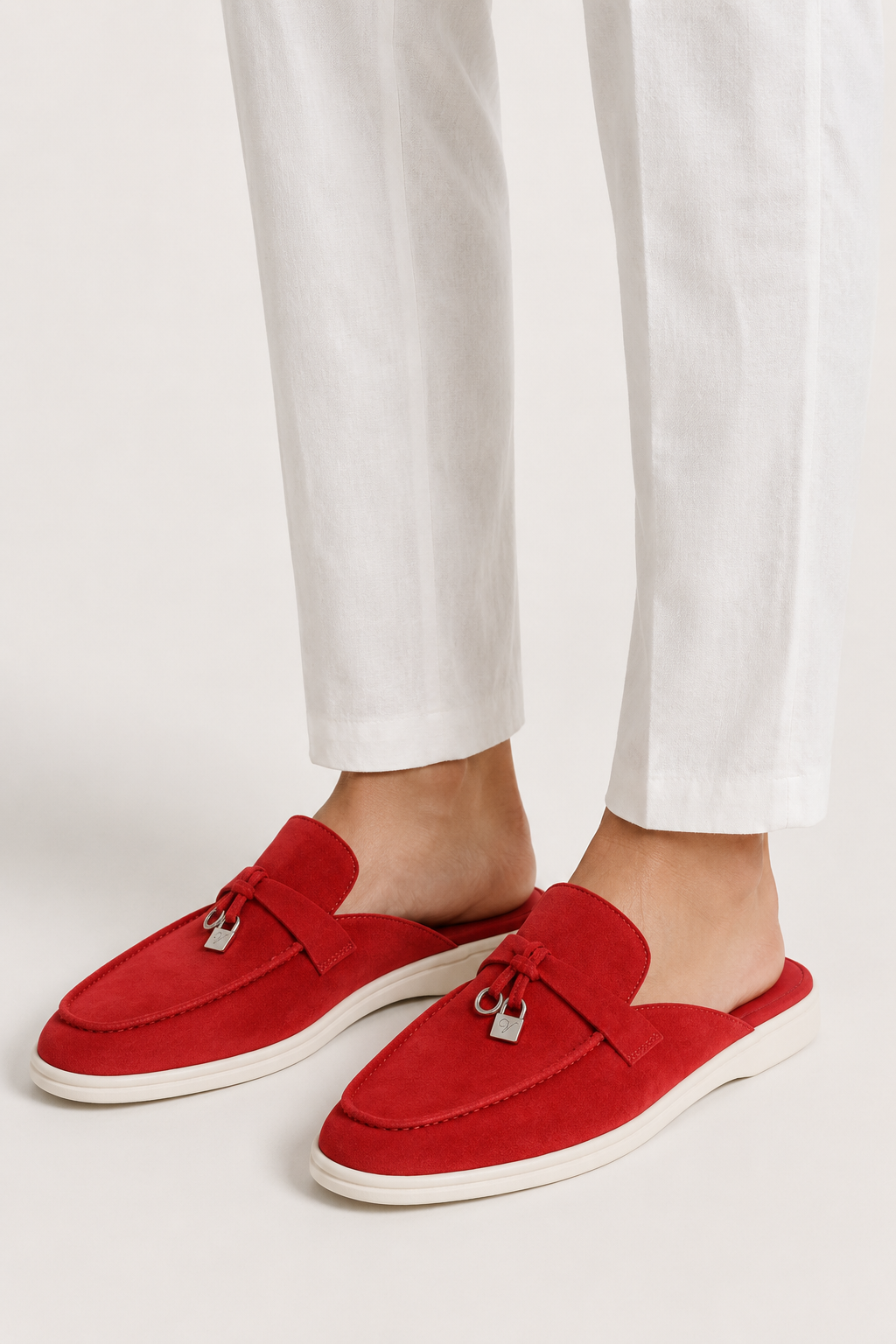 Ancestral Buckle Mule Red