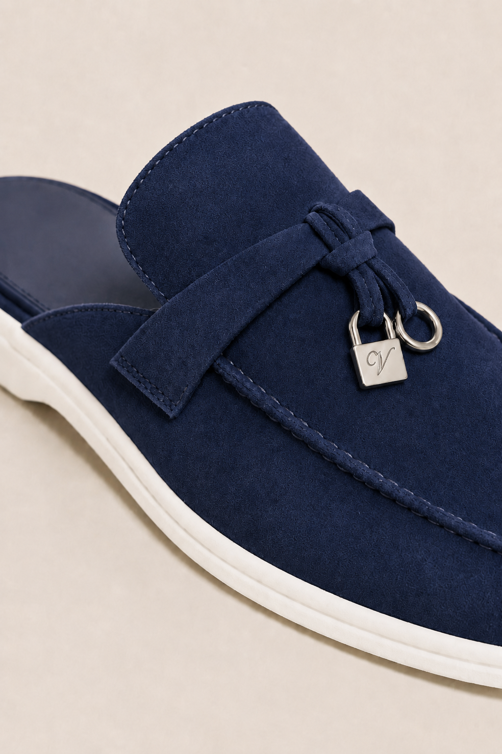 Ancestral Buckle Mule Navy