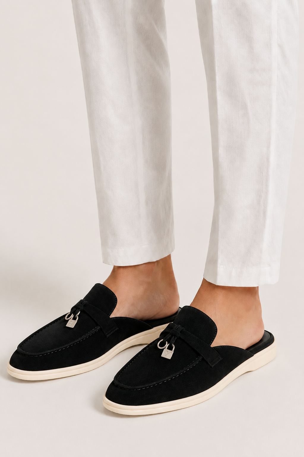 Ancestral Buckle Mule Black