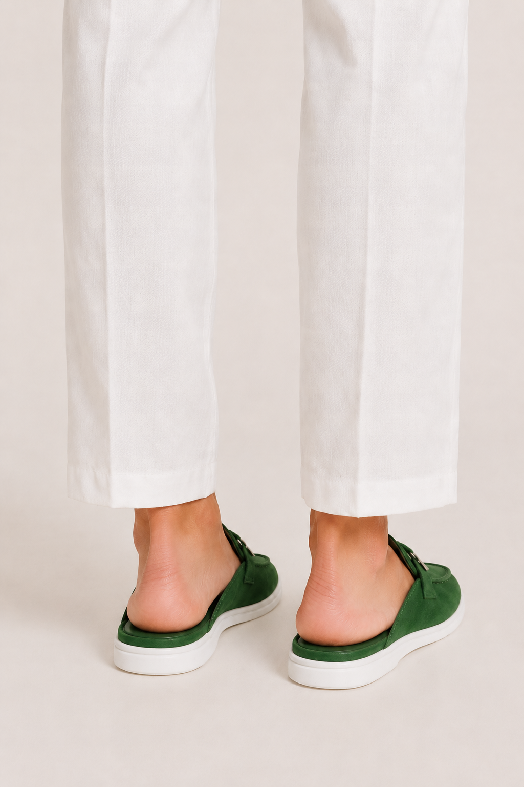 Ancestral Buckle Mule Green