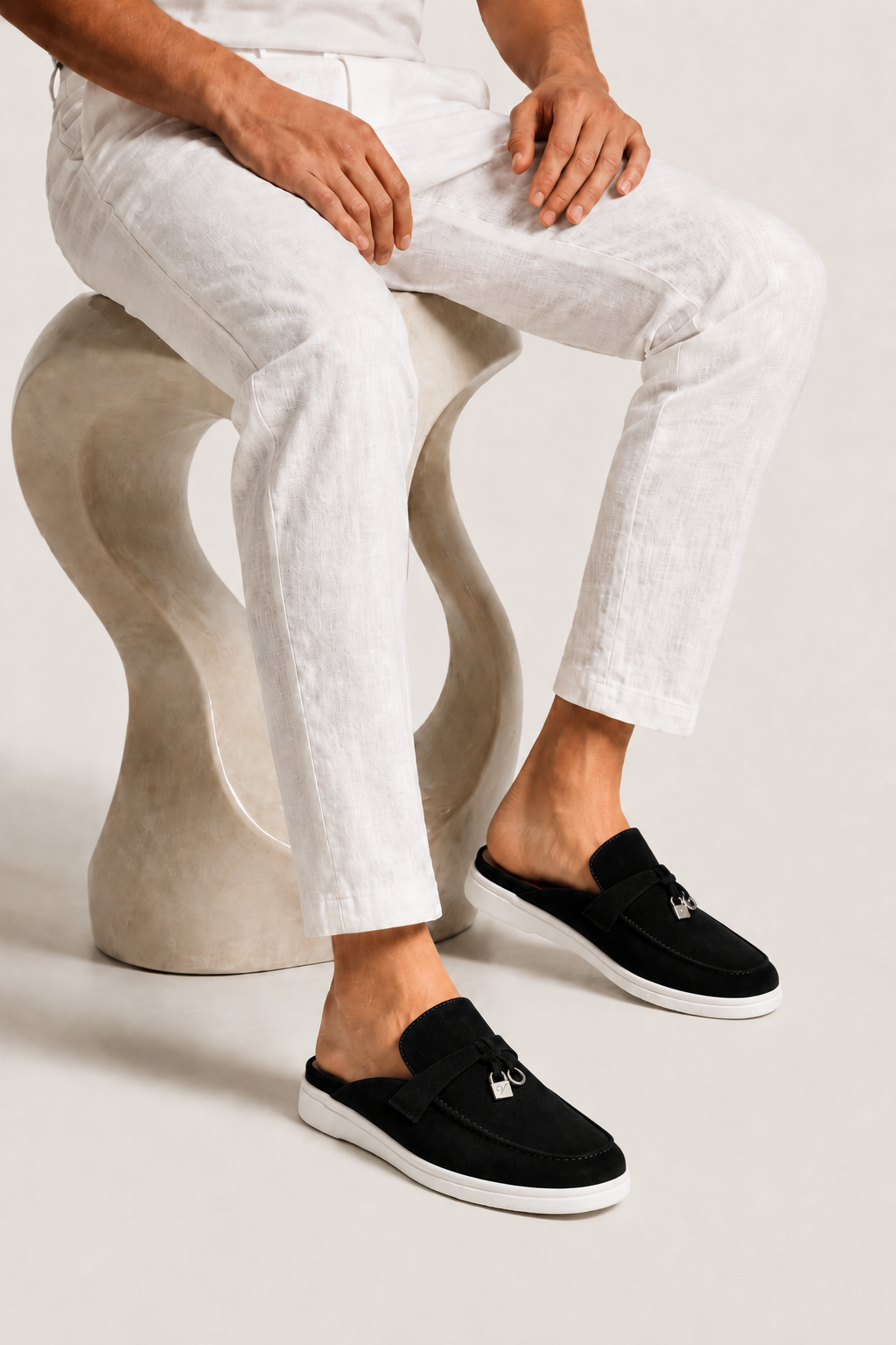 Ancestral Buckle Mule Black