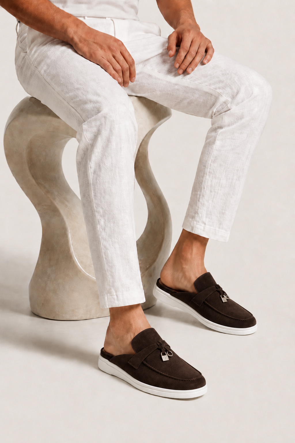 Ancestral Buckle Mule Brown
