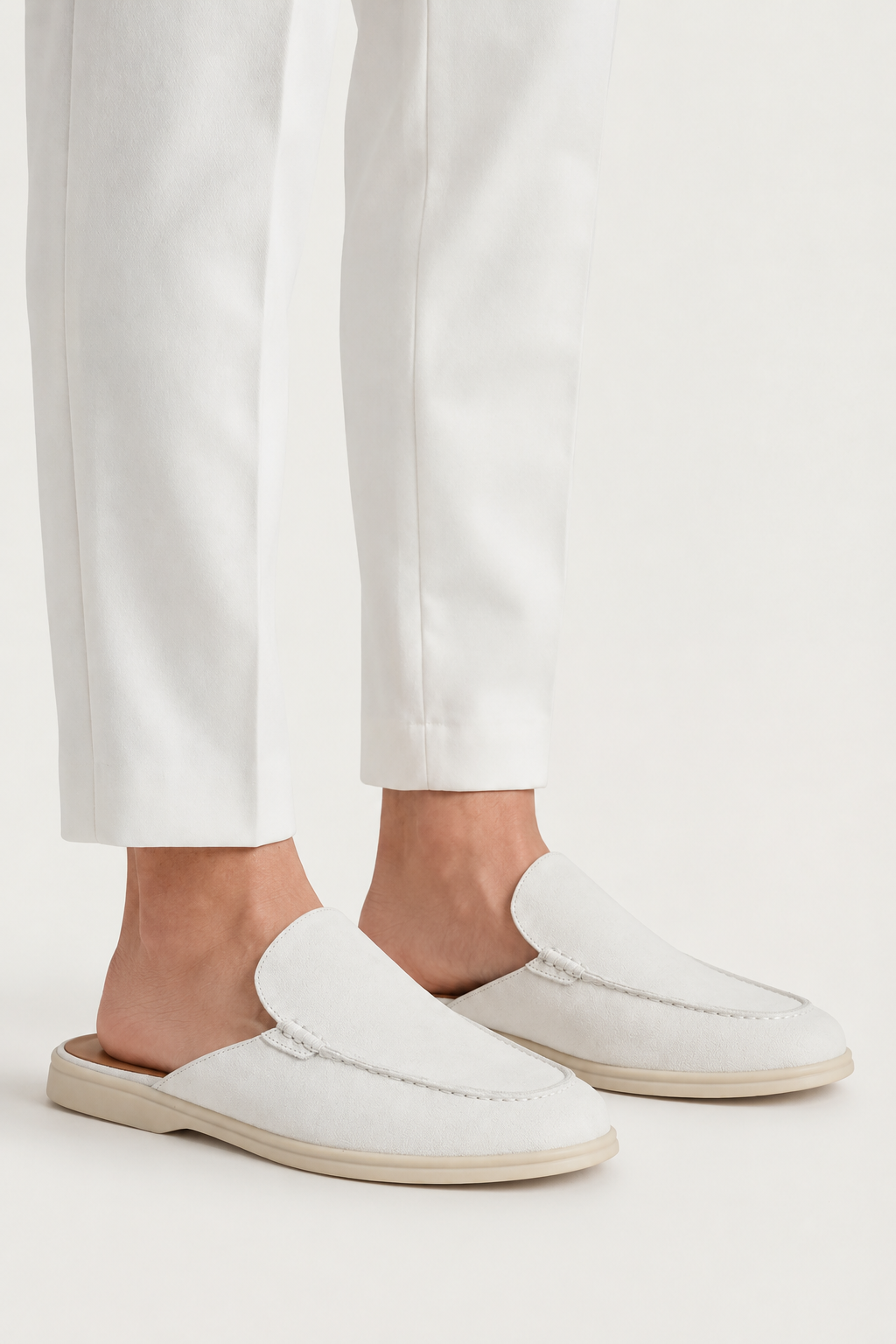 Ancestral Suede Mule White