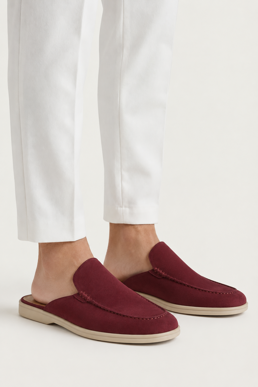 Ancestral Suede Mule Burgundy