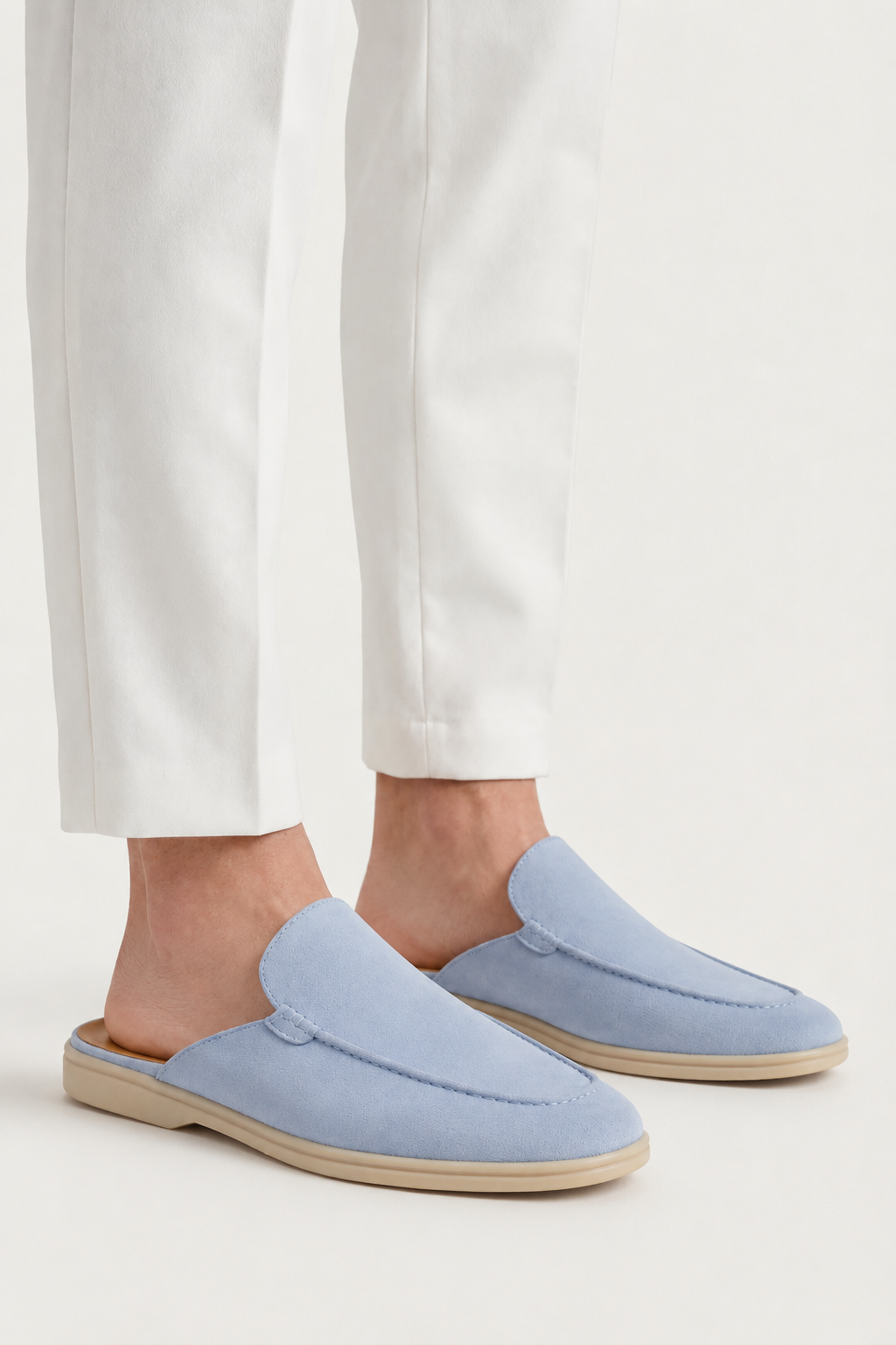 Ancestral Suede Mule Light Blue