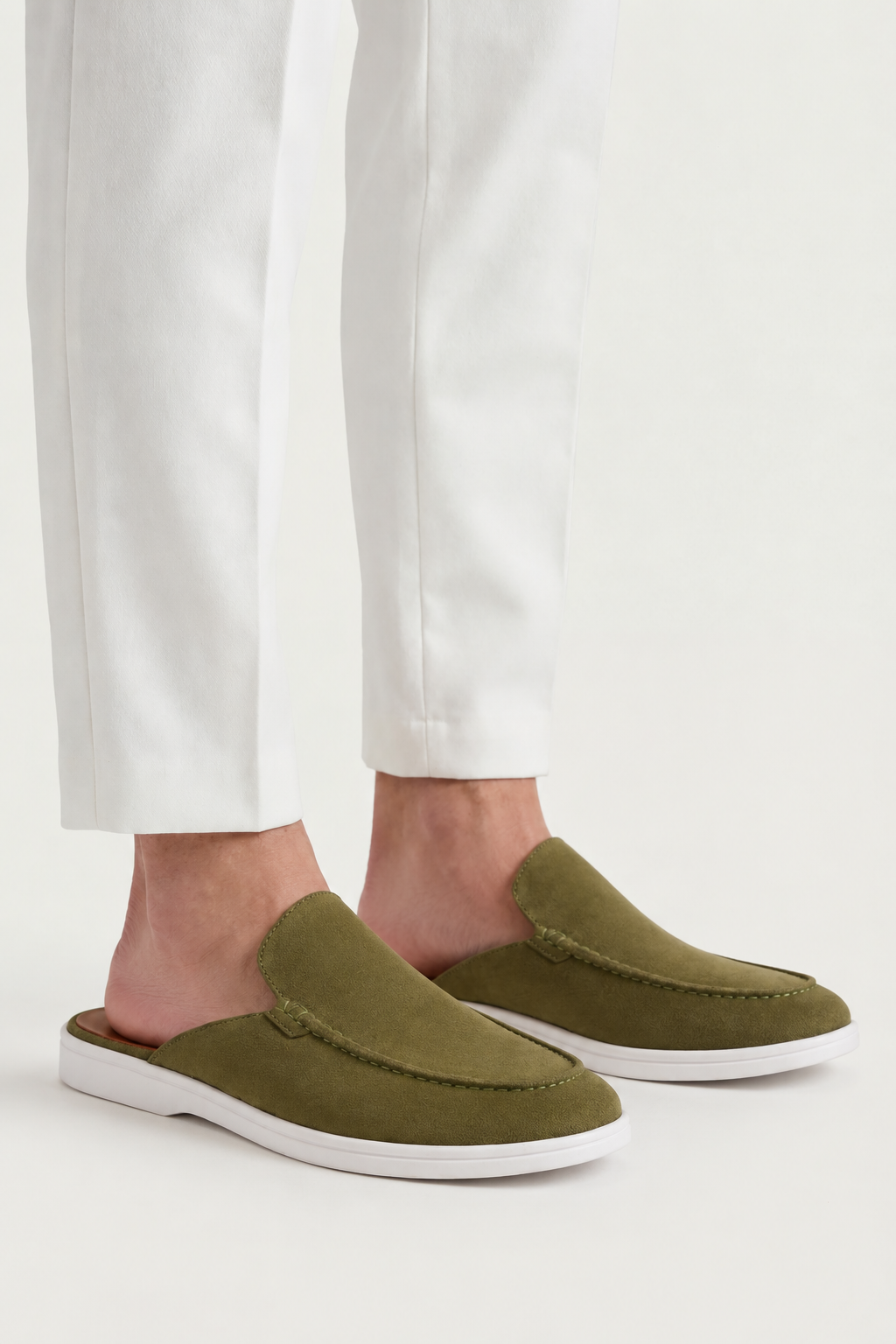 Ancestral Suede Mule Sage