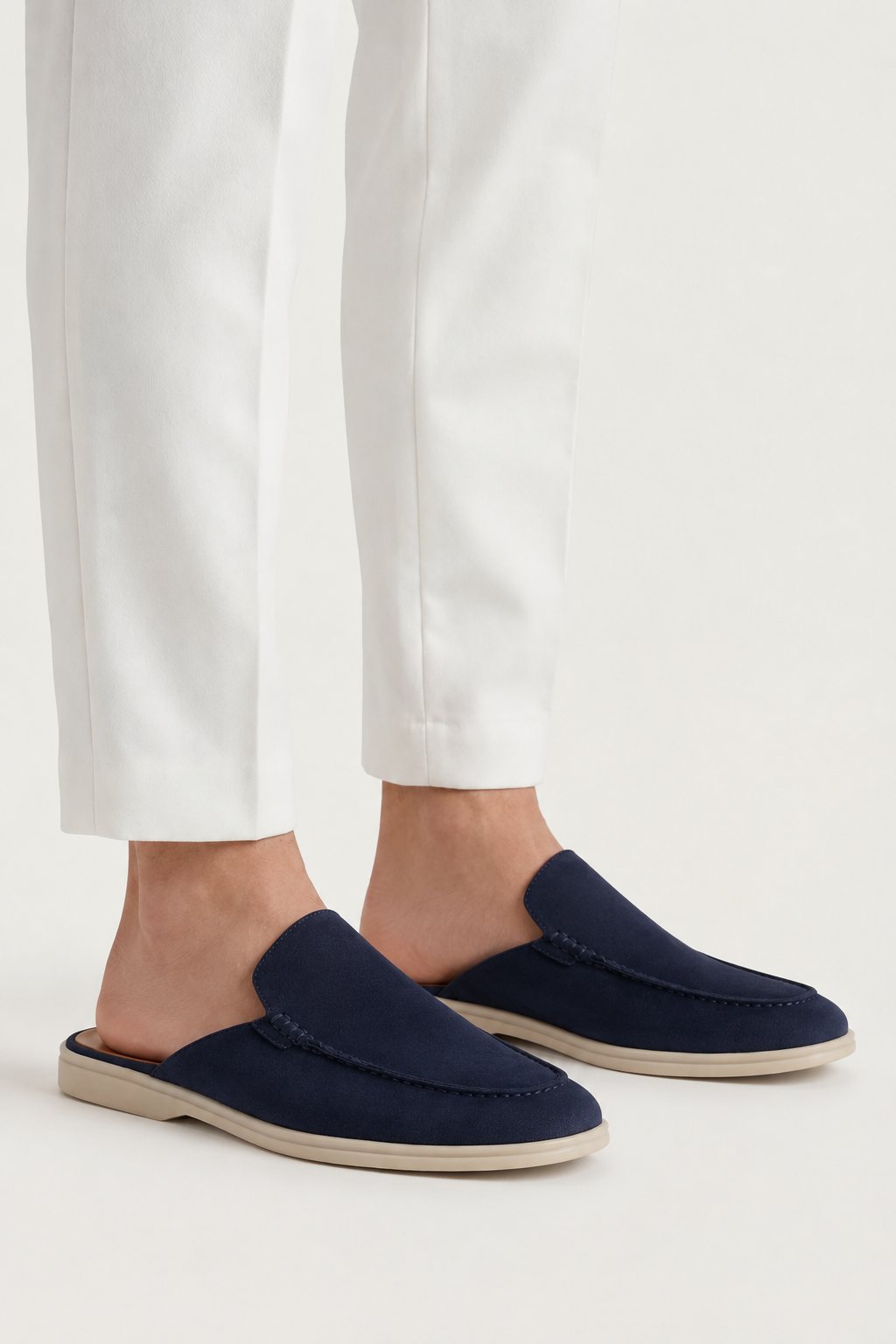 Ancestral Suede Mule Navy Blue