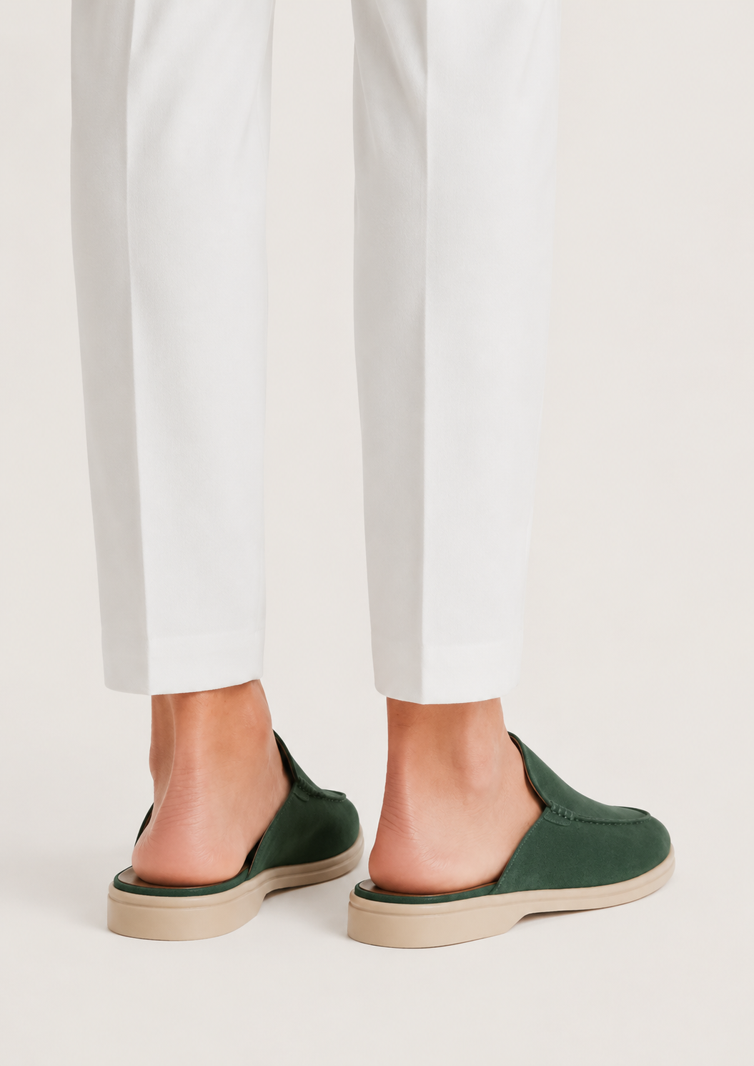Ancestral Suede Mule Forest Green