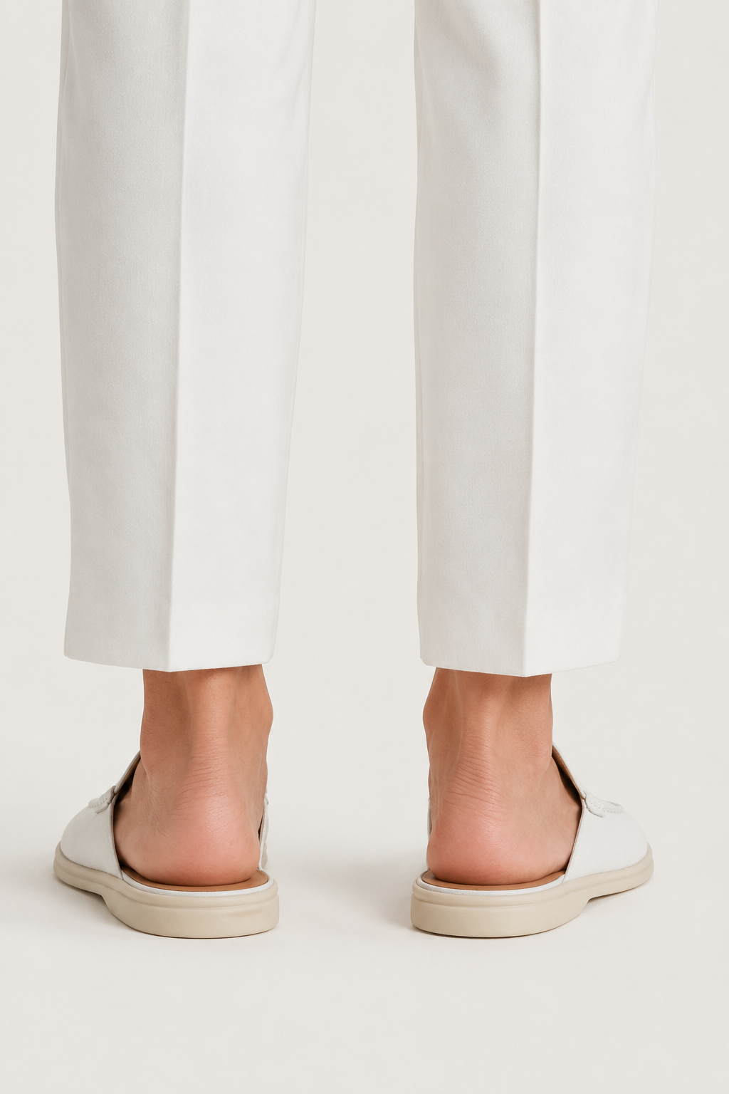Ancestral Suede Mule White