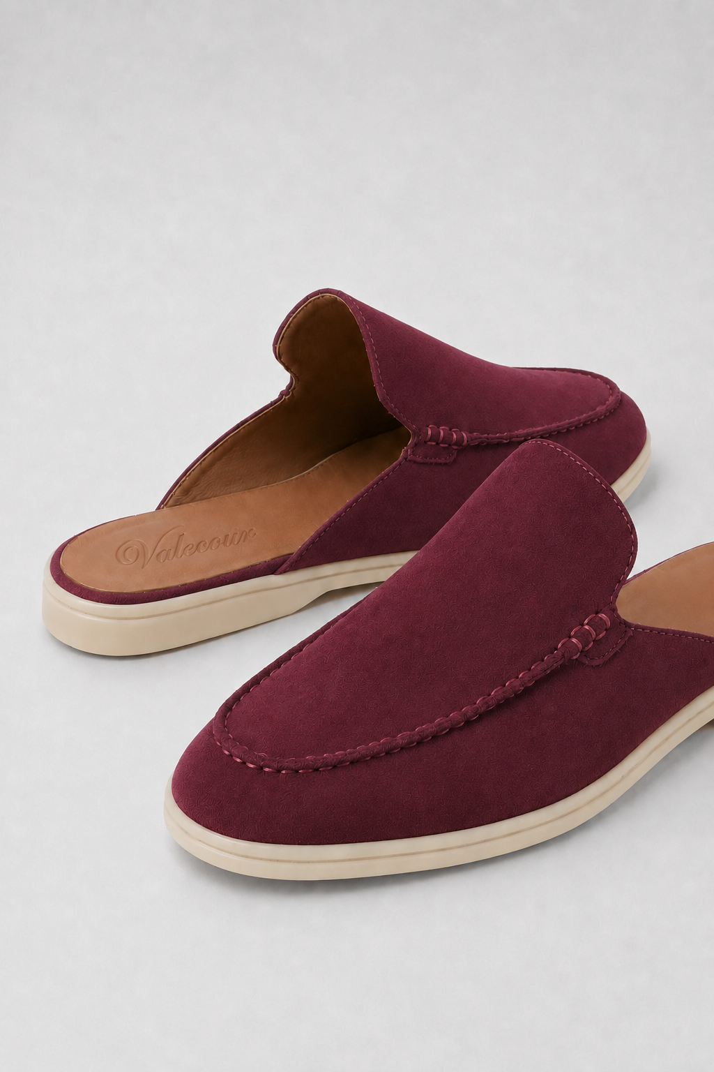 Ancestral Suede Mule Burgundy