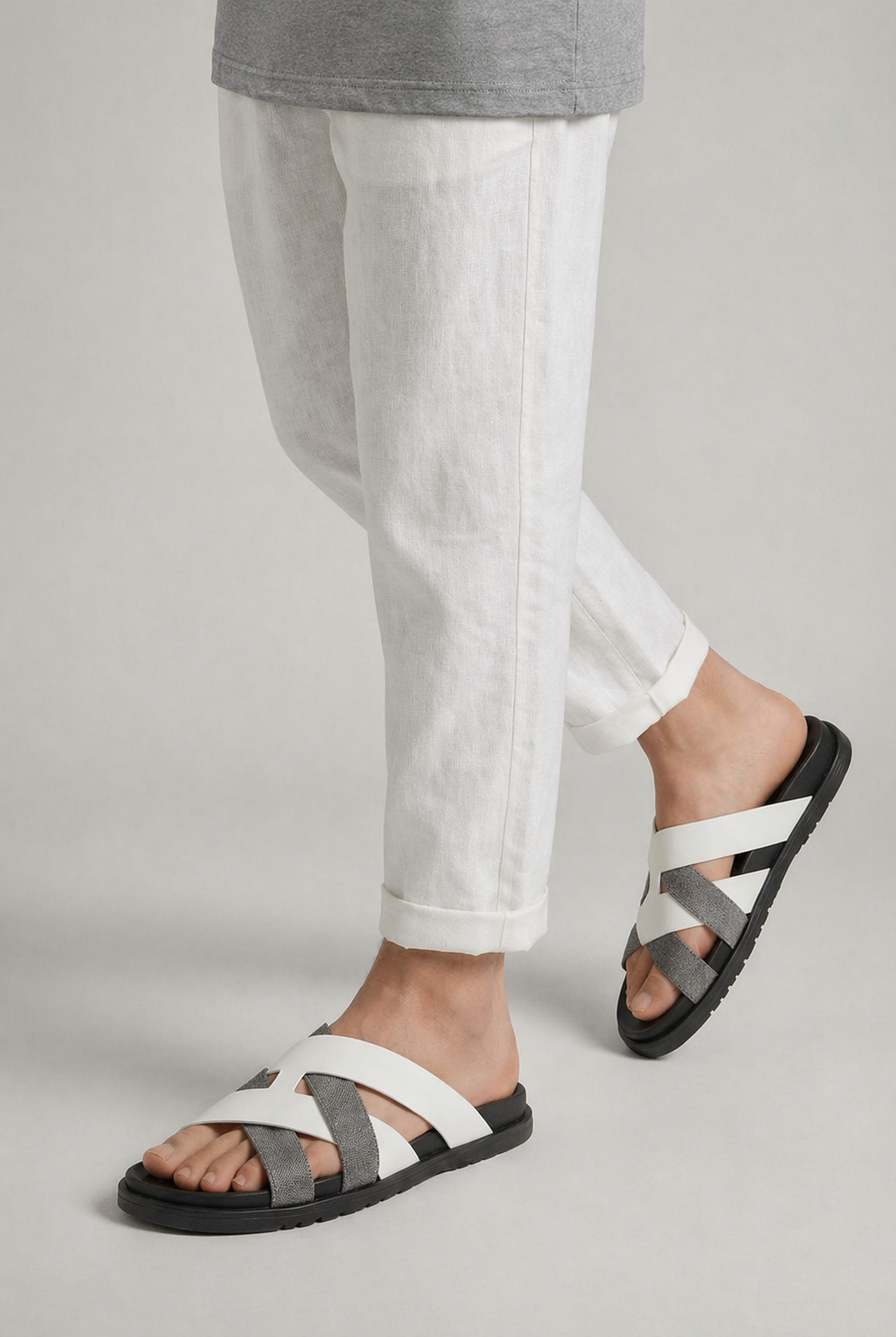 Alviro Sandal Nº1 White/Silver