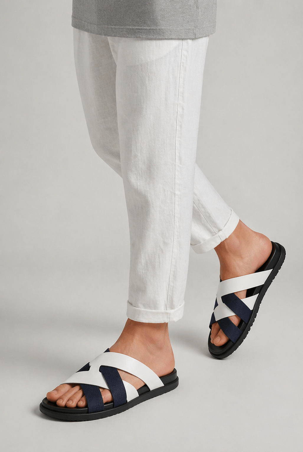 Alviro Sandal Nº1 White/Navy