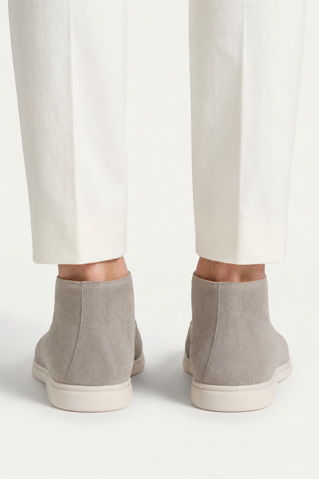 Cortina Suede Loafer Light Gray