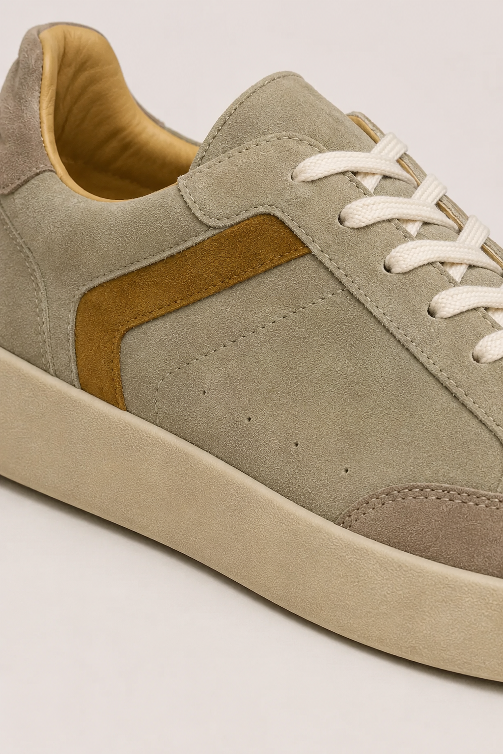 Verona Suede Sneaker Olive/Beige