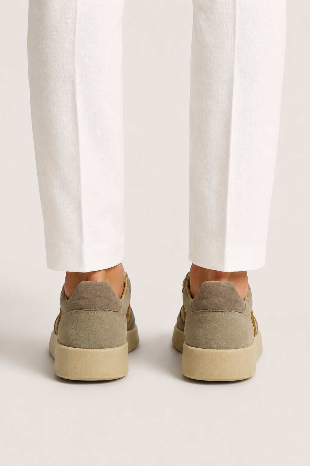 Verona Suede Sneaker Olive/Beige