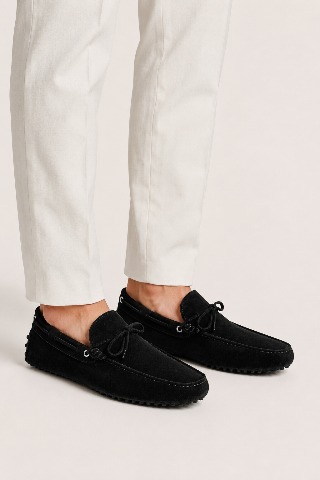 Capri Suede Moccasin Black