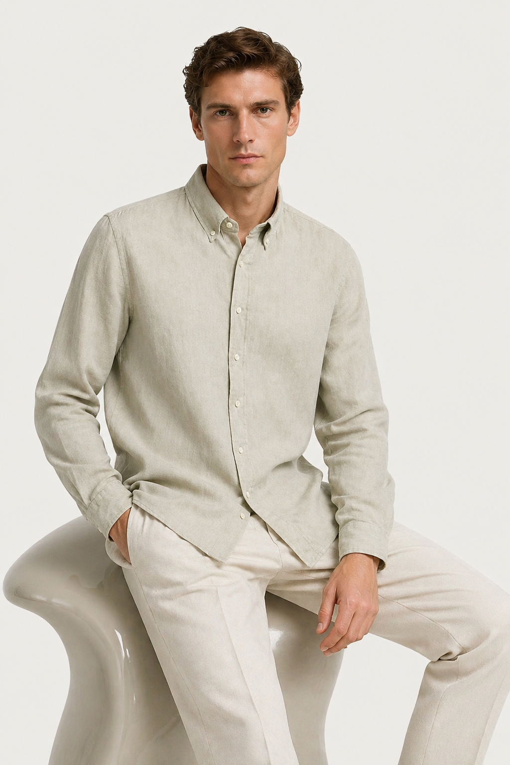 Haute Linen Shirt Light Green