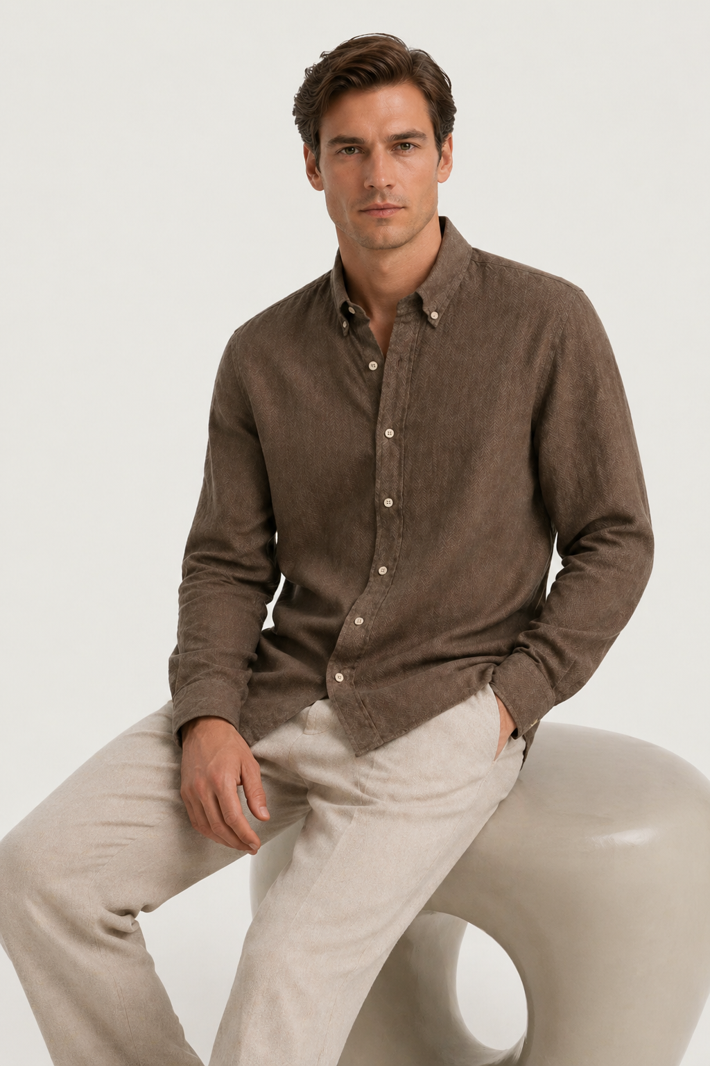 Haute Linen Shirt Brown
