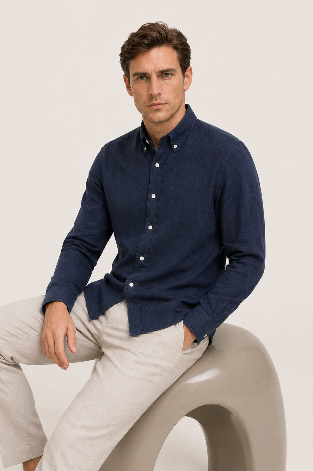 Haute Linen Shirt Navy