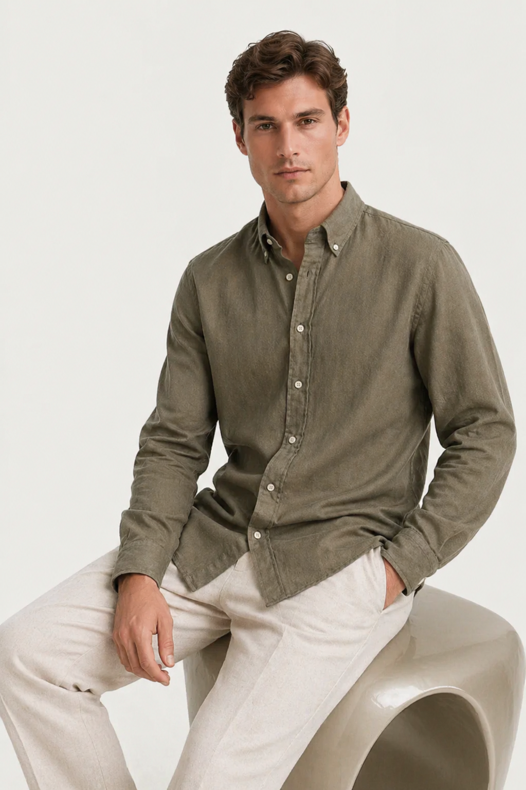 Haute Linen Shirt Olive