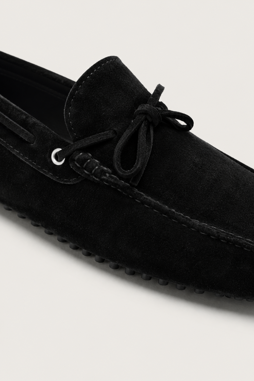Capri Suede Moccasin Black