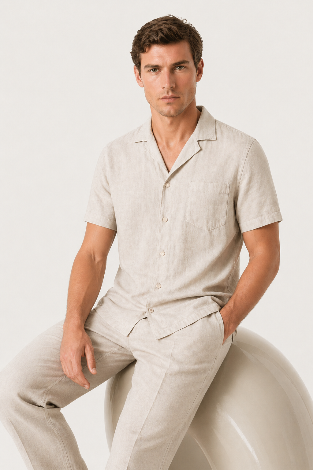 Seaside Comfort Shirt Beige