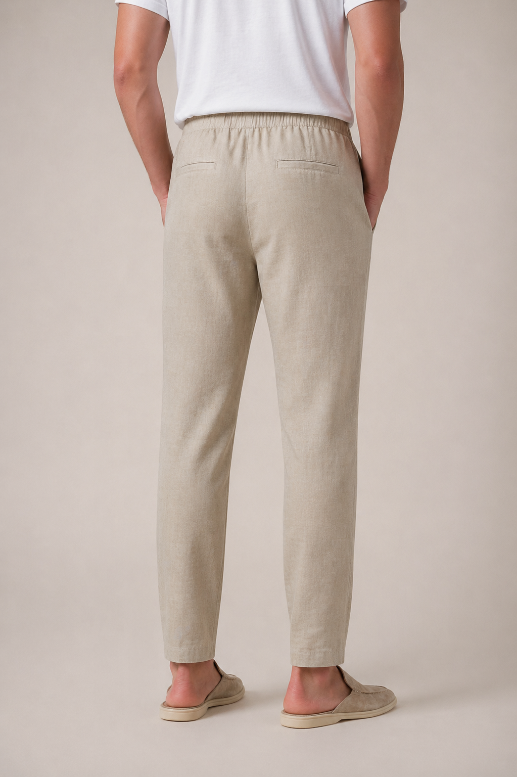 Linen Bayside Trousers Beige