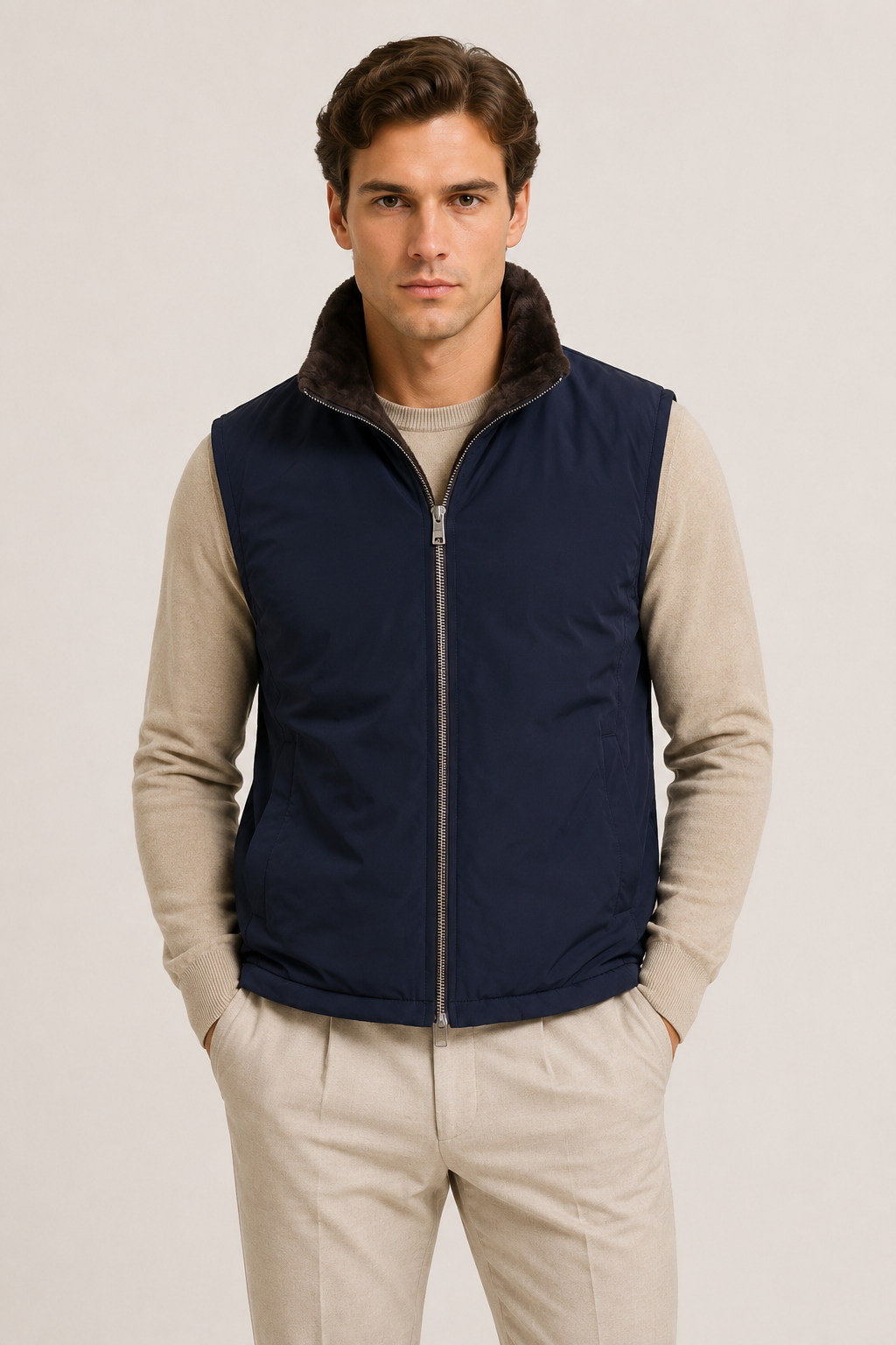 Alpina Fur Bodywarmer Navy