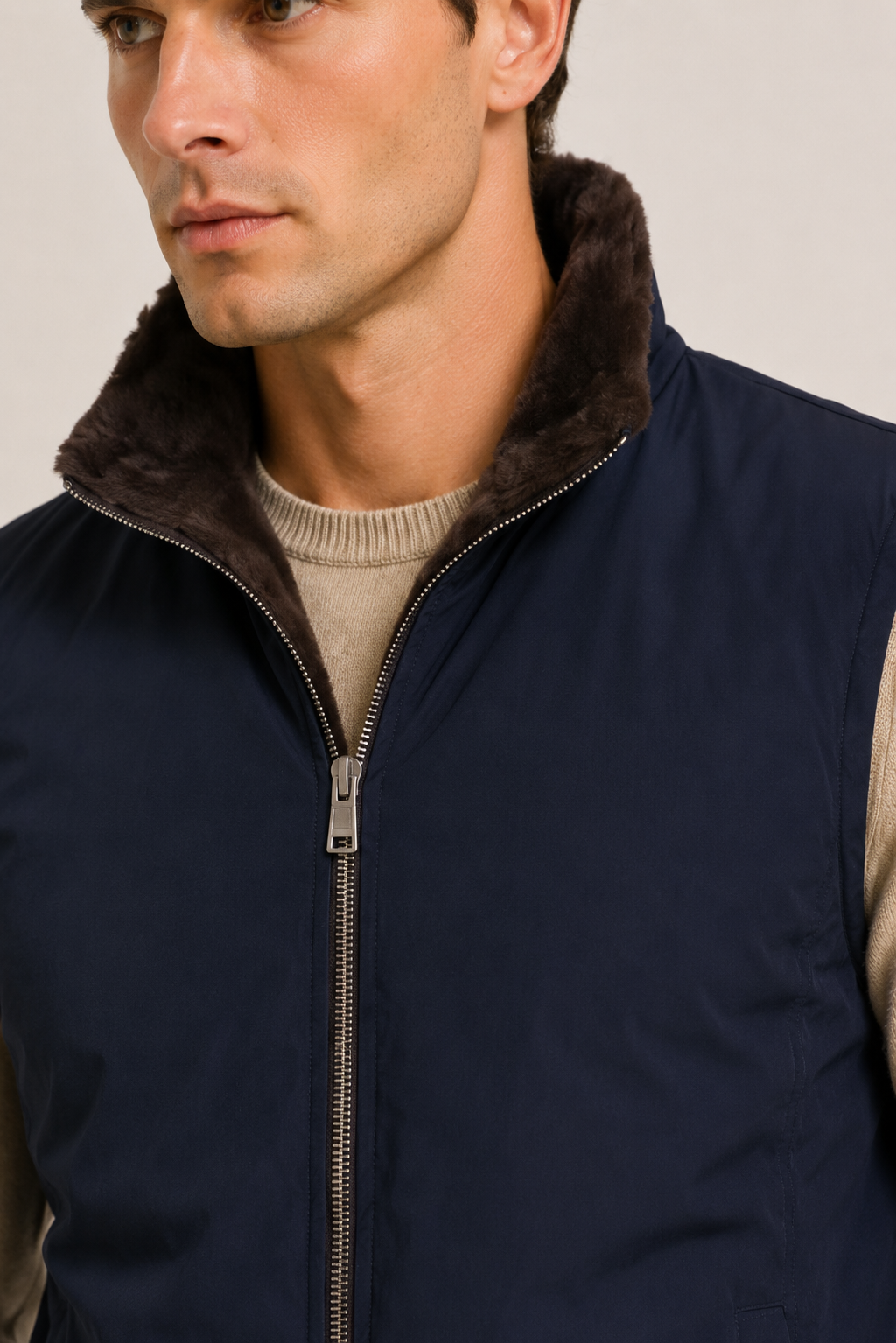 Alpina Fur Bodywarmer Navy